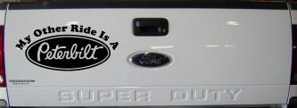 My Other Ride Is A Peterbilt Car or Truck Window Decal Sticker (Black)