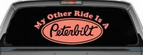My Other Ride Is A Peterbilt Car or Truck Window Decal Sticker (Coral)