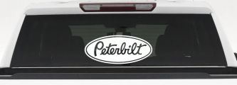 Peterbilt Car or Truck Window Decal Sticker (White)