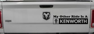 My Other Ride Is A Kenworth Car or Truck Window Decal Sticker (Black)