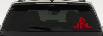 Kenworth KW with Mudflap Angel and Devil Good and Bad Girls Car or Truck Window Decal Sticker (Red)
