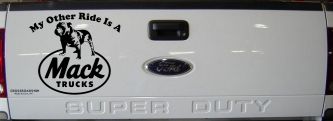 My Other Ride is A Mack Truck  Car or Truck Window Decal Sticker (Matte Black)