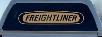 Freightliner Car or Truck Window Decal Sticker (Light Brown)