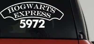 Hogwarts Express Car or Truck Window Vinyl Decal Sticker