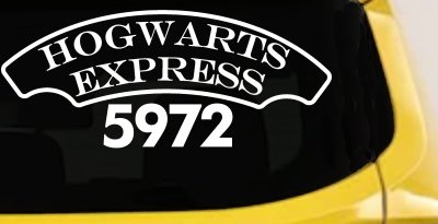 Hogwarts Express Car or Truck Window Vinyl Decal Sticker