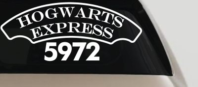 Hogwarts Express Car or Truck Window Vinyl Decal Sticker