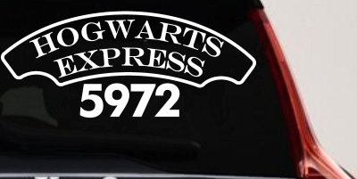 Hogwarts Express Car or Truck Window Vinyl Decal Sticker