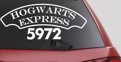 Hogwarts Express Car or Truck Window Vinyl Decal Sticker