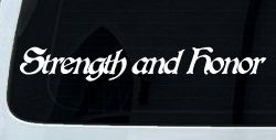 Strength and Honor Military Car or Truck Window Decal Sticker