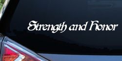 Strength and Honor Military Car or Truck Window Decal Sticker