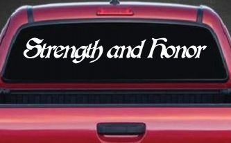 Strength and Honor Military Car or Truck Window Decal Sticker