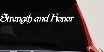 Strength and Honor Military Car or Truck Window Vinyl Decal Sticker