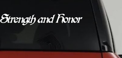 Strength and Honor Military Car or Truck Window Vinyl Decal Sticker