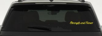 Strength and Honor Military Car or Truck Window Decal Sticker (Yellow)