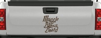 Muggle Baby on Board Potter Car or Truck Window Vinyl Decal Sticker (Brown)