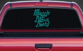 Muggle Baby on Board Potter Car or Truck Window Vinyl Decal Sticker (Turquoise)