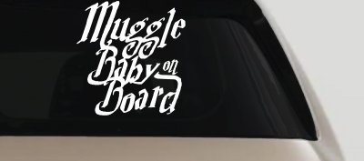 Muggle Baby on Board Potter Car or Truck Window Vinyl Decal Sticker