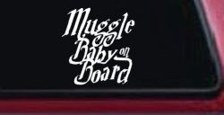 Muggle Baby on Board Potter Car or Truck Window Decal Sticker
