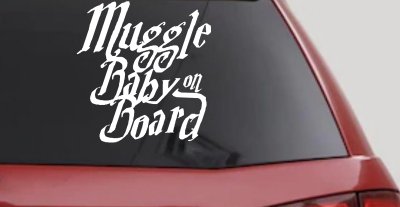 Muggle Baby on Board Potter Car or Truck Window Vinyl Decal Sticker