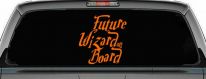 Future Wizard on Board Baby on Board Potter Sci Fi Car or Truck Window Decal Sticker (Orange)