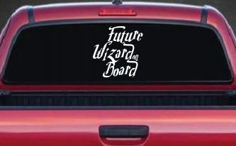 Future Wizard on Board Baby on Board Potter Sci Fi Car or Truck Window Decal Sticker