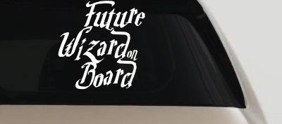 Future Wizard on Board Baby on Board Potter Sci Fi Car or Truck Window Vinyl Decal Sticker