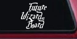 Future Wizard on Board Baby on Board Potter Sci Fi Car or Truck Window Decal Sticker