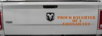 Proud Daughter of a Vietnam Vet Military Car or Truck Window Decal Sticker (Nut Brown)