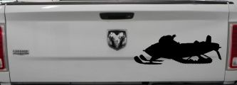 Snowmobile Snow Mobile Off Road Car or Truck Window Decal Sticker (Black)