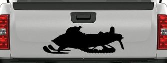 Snowmobile Snow Mobile Off Road Car or Truck Window Vinyl Decal Sticker (Black)