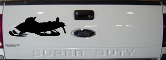 Snowmobile Snow Mobile Off Road Car or Truck Window Decal Sticker (Black)
