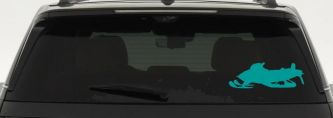 Snowmobile Snow Mobile Off Road Car or Truck Window Vinyl Decal Sticker (Turquoise)