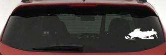 Snowmobile Snow Mobile Off Road Car or Truck Window Vinyl Decal Sticker (White)