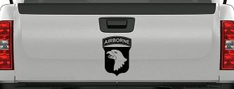 101st Airborne Division Military Car or Truck Window Vinyl Decal Sticker (Black)