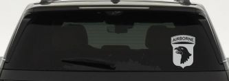 101st Airborne Division Military Car or Truck Window Decal Sticker (Light Gray)