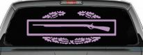 Army Combat Infantry Badge Military Car or Truck Window Decal Sticker (Lilac)