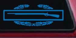 Army Combat Infantry Badge Military Car or Truck Window Decal Sticker (Sky Blue)