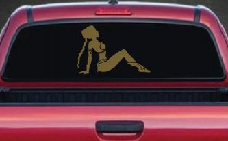 Princess Leia Car or Truck Window Decal Sticker (Gold)