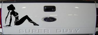 Princess Leia Car or Truck Window Decal Sticker (Matte Black)