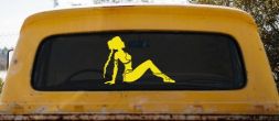 Princess Leia Car or Truck Window Vinyl Decal Sticker (Yellow)