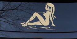 Jabba the Hutt Dancer Car or Truck Window Decal Sticker (Desert Sand)
