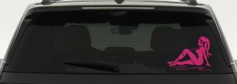 Jabba the Hutt Dancer Car or Truck Window Decal Sticker (Hot Pink)