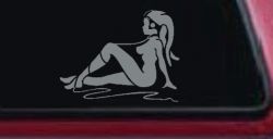 Jabba the Hutt Dancer Car or Truck Window Decal Sticker (Telegrey)