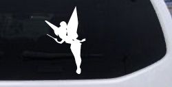 Tinkerbell Tinker Bell Flying with Wand Fairy Tale Cartoons Car or Truck Window Decal Sticker