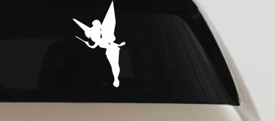 Tinkerbell Tinker Bell Flying with Wand Fairy Tale Cartoons Car or Truck Window Vinyl Decal Sticker