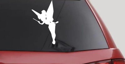 Tinkerbell Tinker Bell Flying with Wand Fairy Tale Cartoons Car or Truck Window Vinyl Decal Sticker