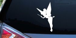 Tinkerbell Tinker Bell Flying with Wand Fairy Tale Cartoons Car or Truck Window Decal Sticker