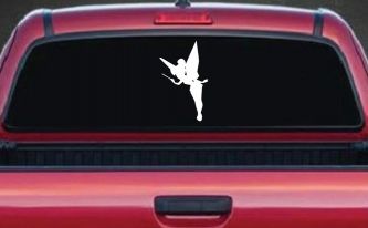 Tinkerbell Tinker Bell Flying with Wand Fairy Tale Cartoons Car or Truck Window Decal Sticker