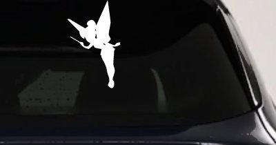 Tinkerbell Tinker Bell Flying with Wand Fairy Tale Cartoons Car or Truck Window Vinyl Decal Sticker
