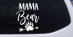 Mama Bear with Paw and Arrow Car or Truck Window Decal Sticker